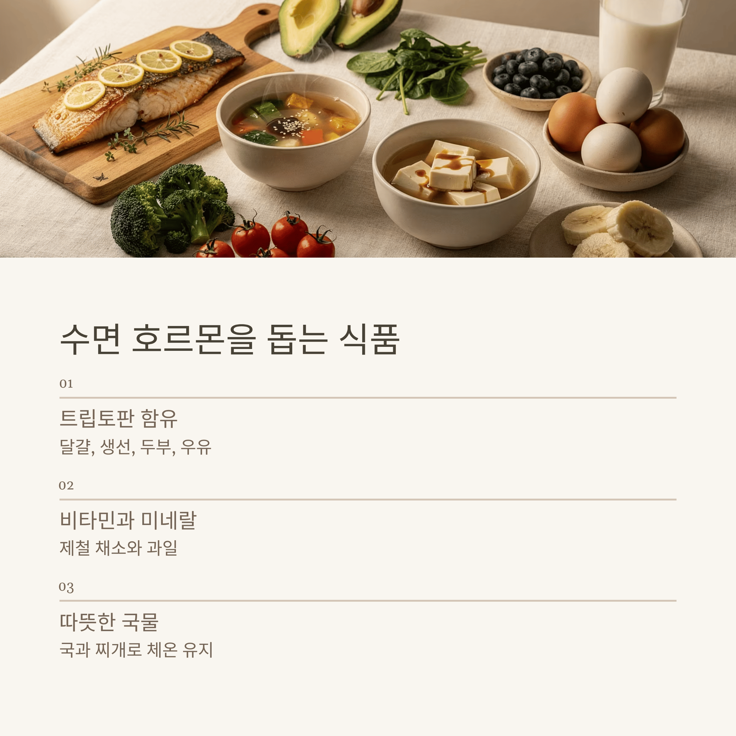 겨울철 수면과 면역 식단 추천