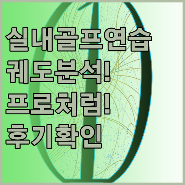 집에서도 프로처럼 골프 연습? 궤도 