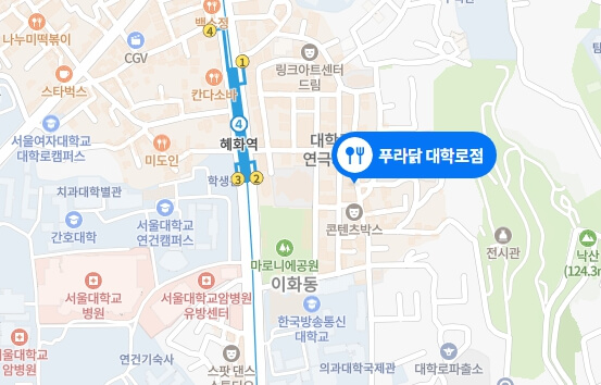 푸라닭-대학로점-위치