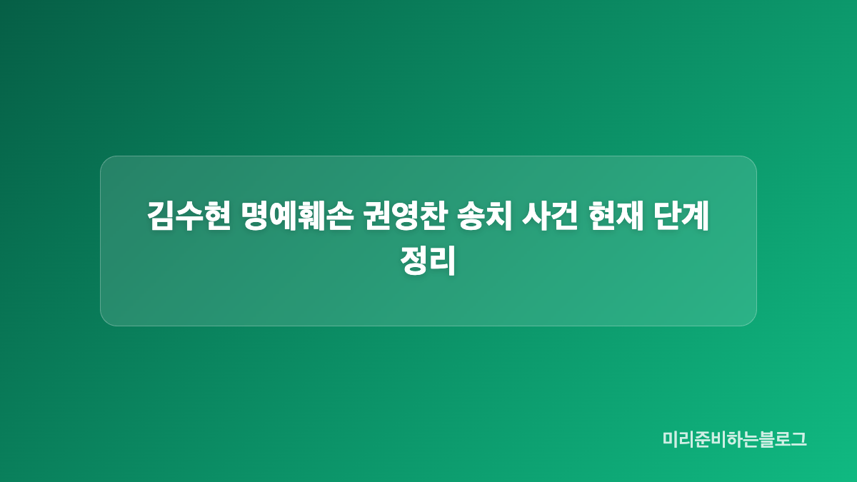 김수현 팬 연합 고발부터 권영찬 송치까지 사건 흐름