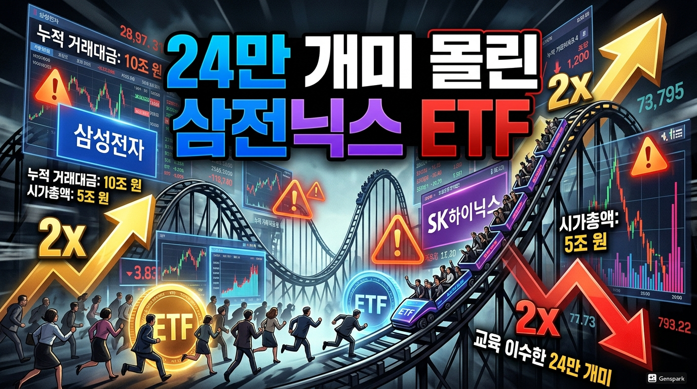 24만 개미 몰린 삼전닉스 레버리지 ETF…롤러코스터 장세 속 투자 주의보