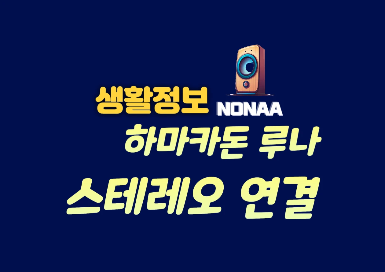 하만카돈 루나 스테레오 연결방법