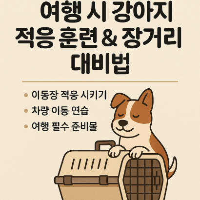 강아지와 여행, 걱정 끝! 적응 훈련 & 장거리 이동 가이드