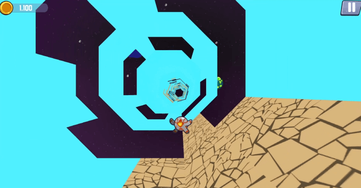 런3-게임하기-실행가능버전-플레이-어두운-우주-공간으로-떨어지지-않도록-점프하는-화면