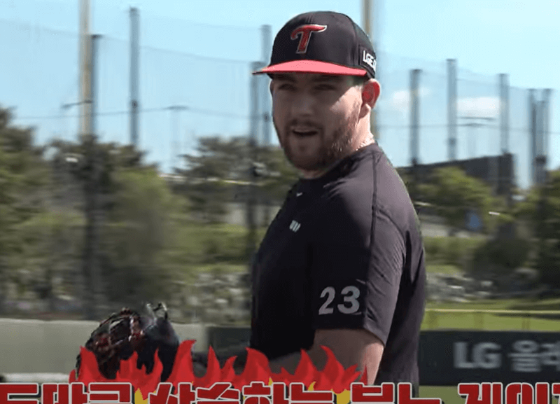 LG트윈스 준플레이오프 연습 오스틴