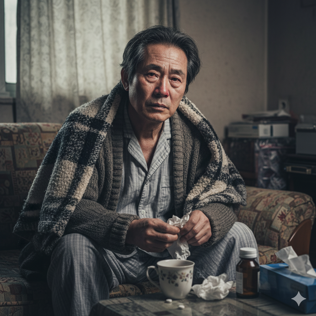 독감 감염 - 사진