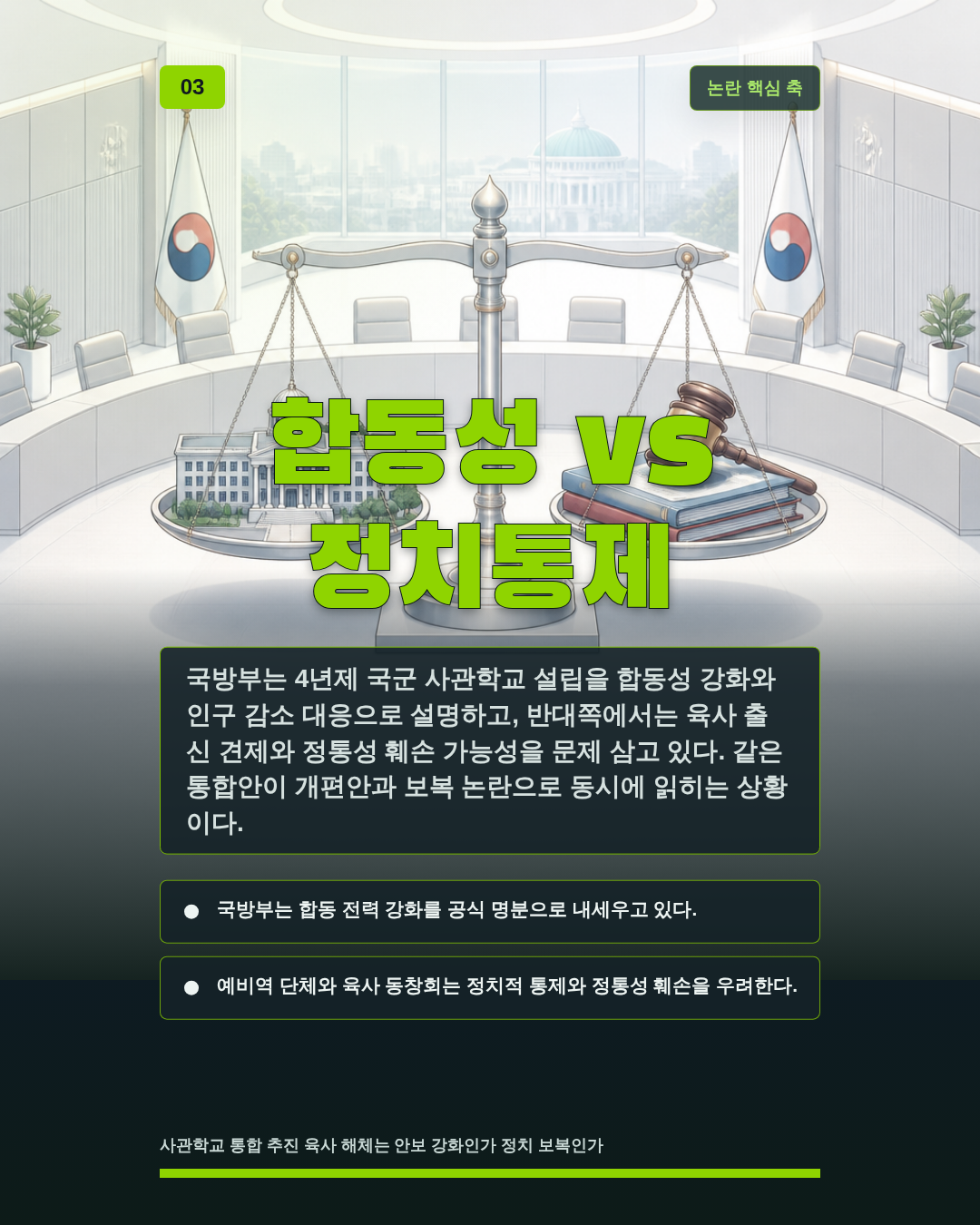 합동성 vs 정치통제