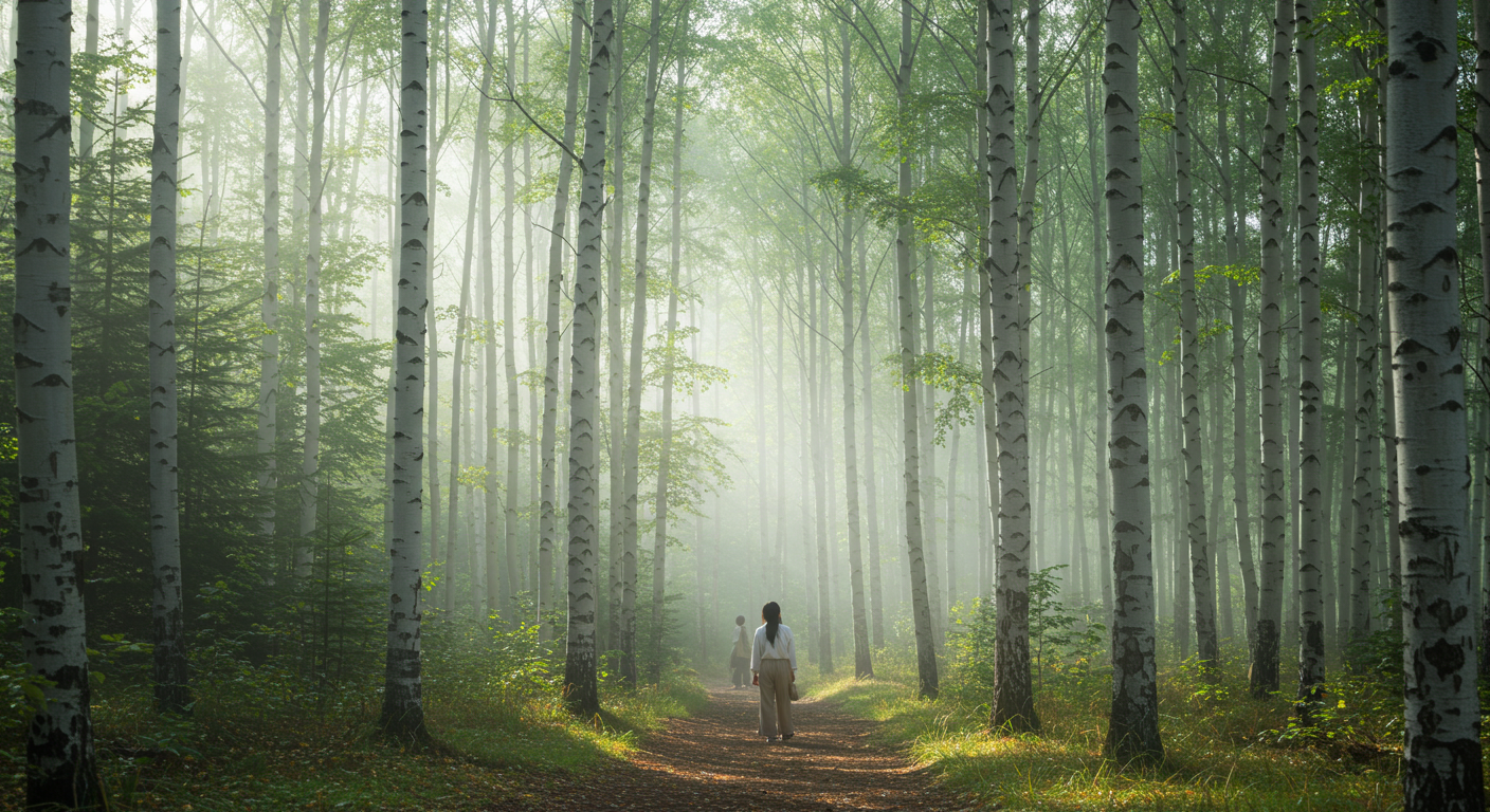 인제 원대리 자작나무숲의 몽환적인 풍경과 숲길