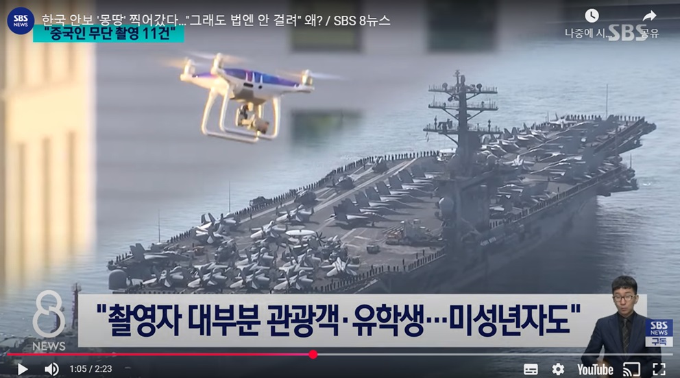 무단 촬영 적발 및 정보 활동