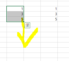 1과3과5가-적힌-엑셀-화면