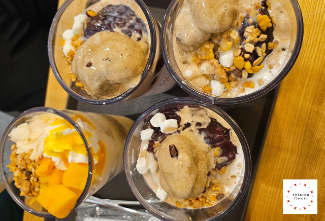 메가커피-팥빙젤라또파르페와 망빙 파르페