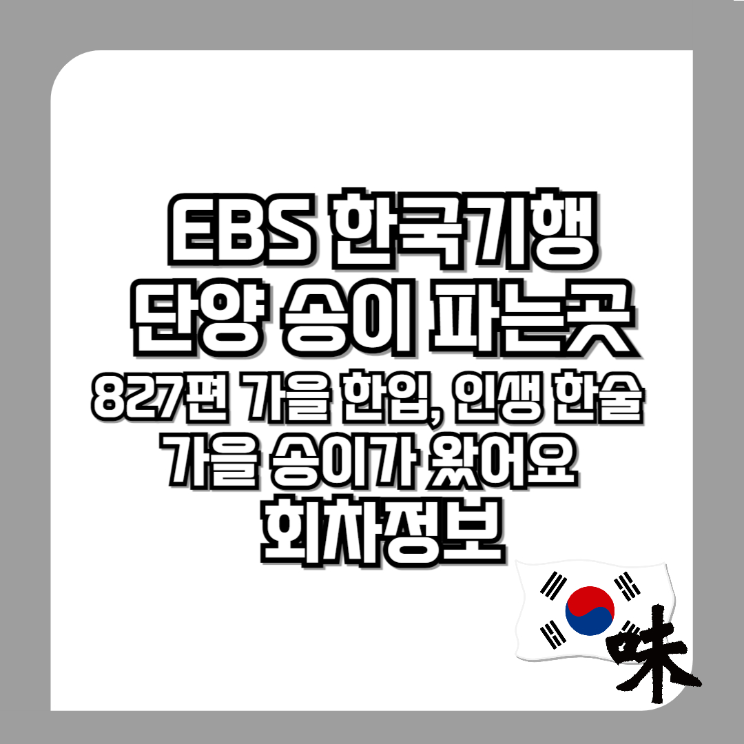 EBS-한국기행-단양-송이-파는곳-827편-가을-한입,-인생-한술-가을-송이가-왔어요-회차정보