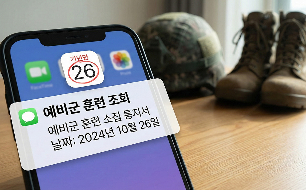 2026년 예비군 훈련 조회 및 소집 통지서 모바일 확인 방법 썸네일