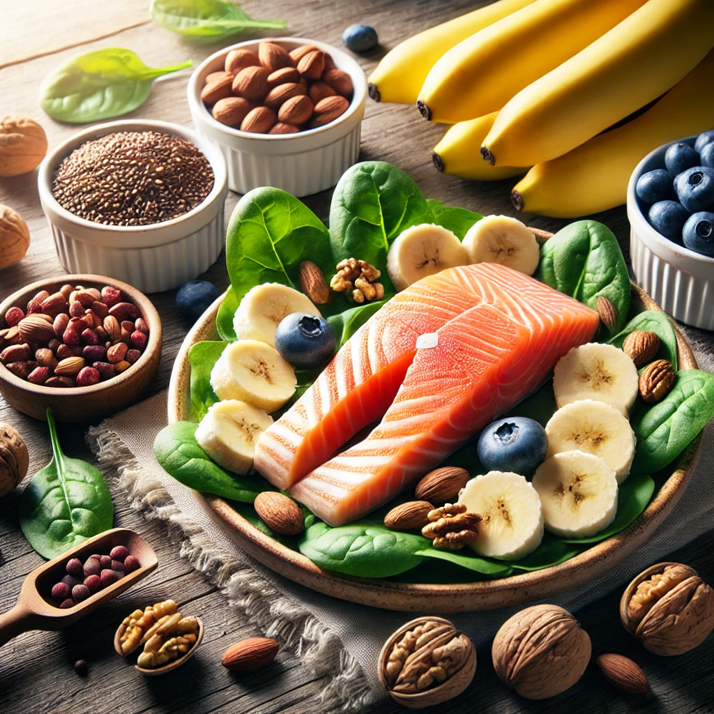 고혈압을 예방하는 음식: 연어, 견과류, 바나나 등