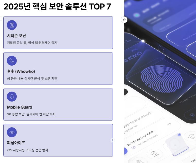 대표적 보안앱