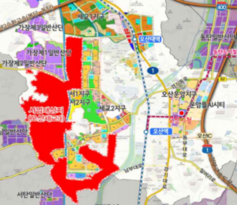 오산세교3지구 위치도