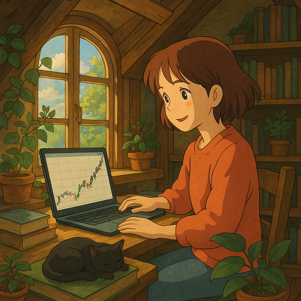 주식하는 장면 모습