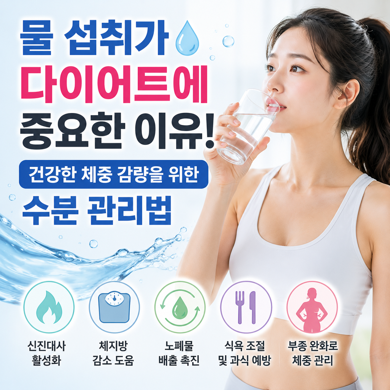물 섭취가 다이어트에 중요한 이유