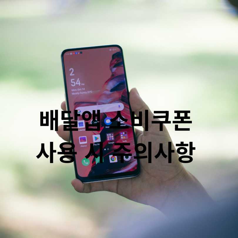 민생회복 소비쿠폰 배달앱 사용법 