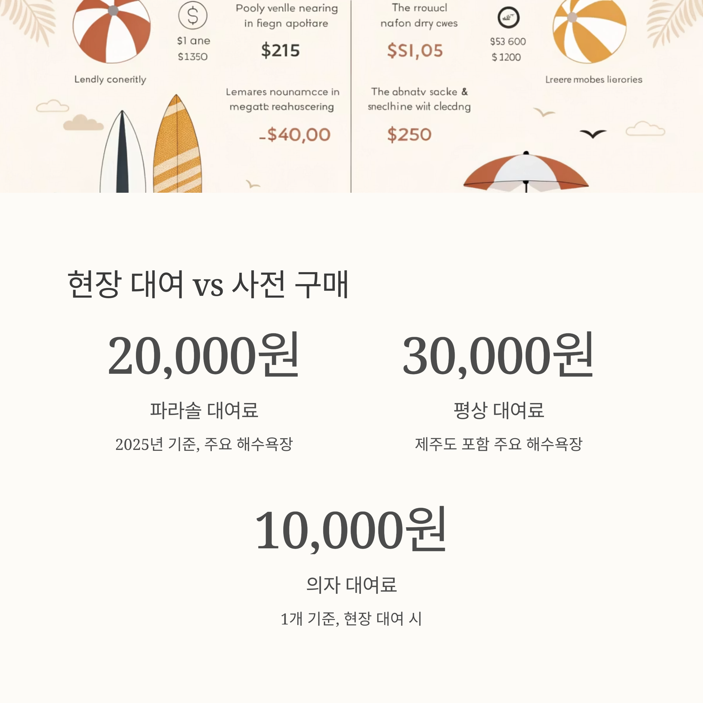 현장 대여 vs 사전 구매