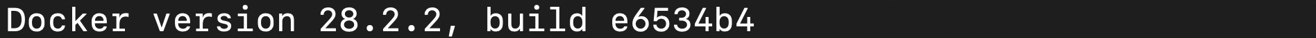 docker 버전 확인 모습이다.