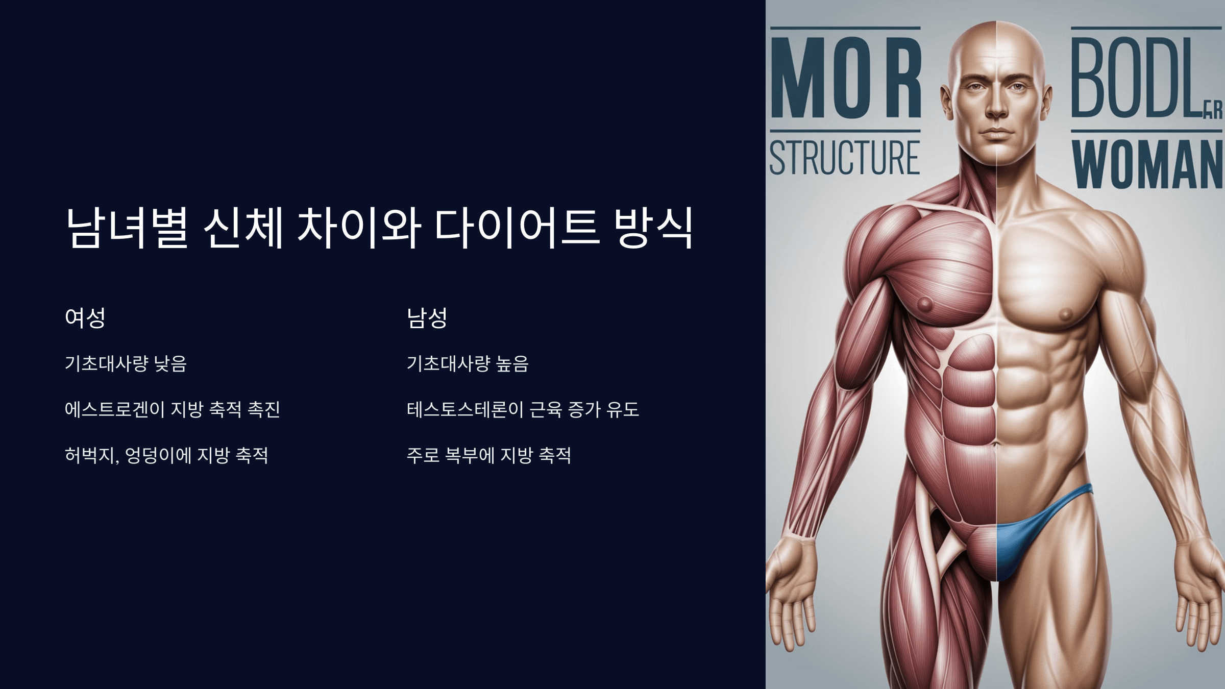 남녀 신체 차이에 따른