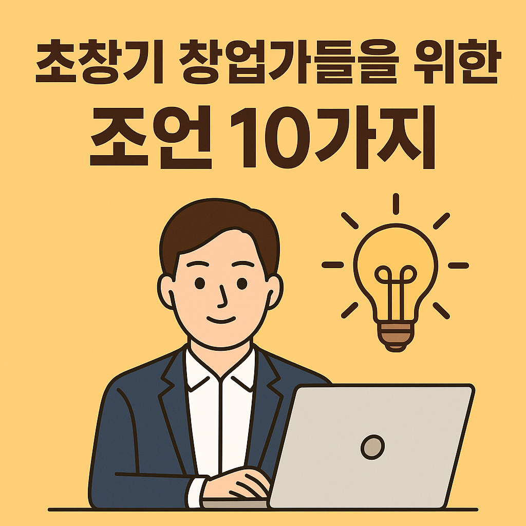 초창기 창업가들을 위한 조언 10가지