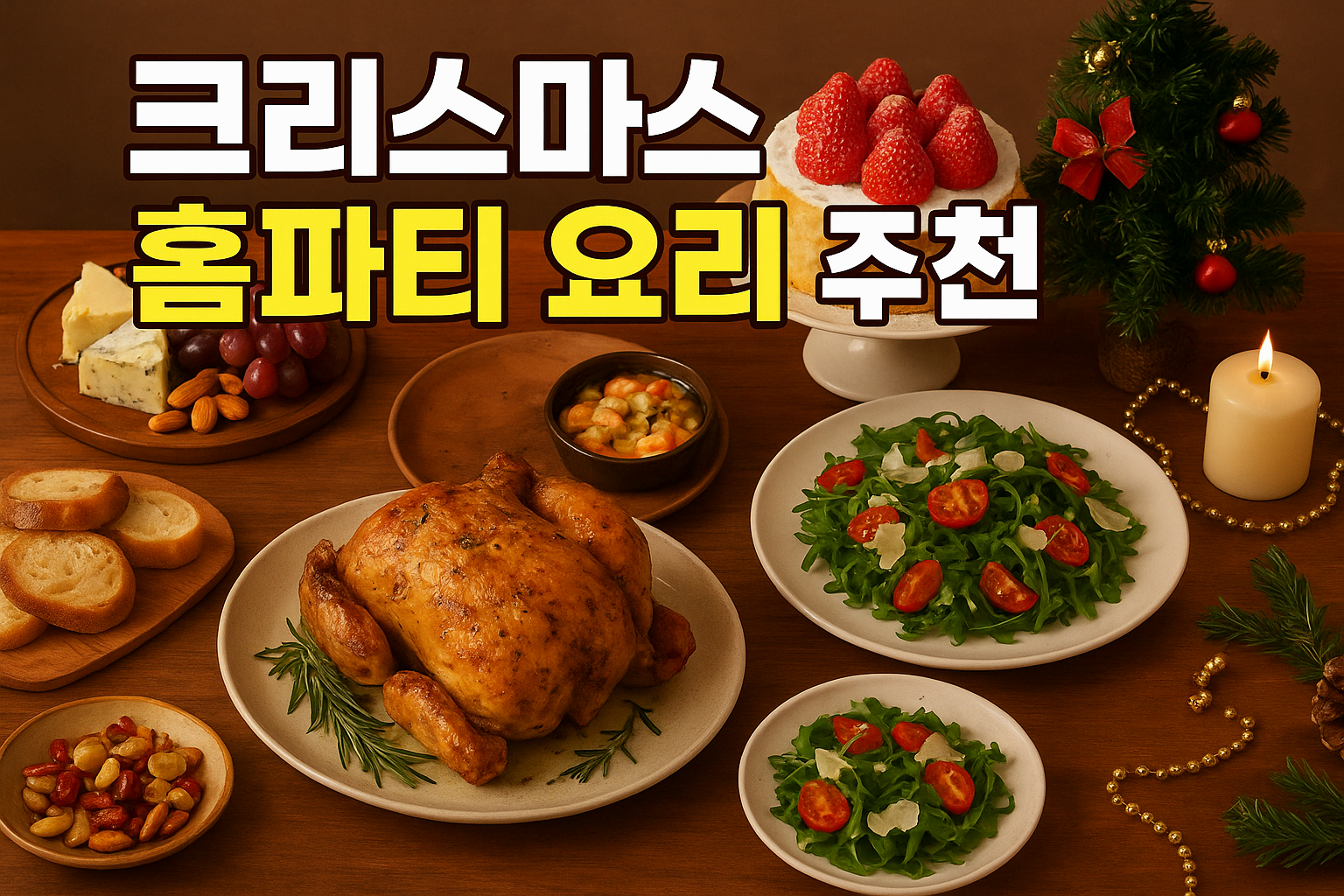 크리스마스 홈파티 요리 추천 ❘ 실패 없는 메뉴 구성과 감성 프레이팅 방법