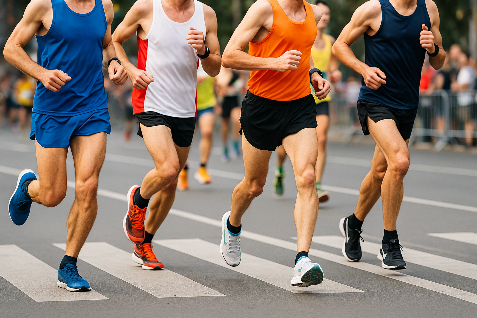 2025년 전국 마라톤 대회 참가자 도로 질주 장면