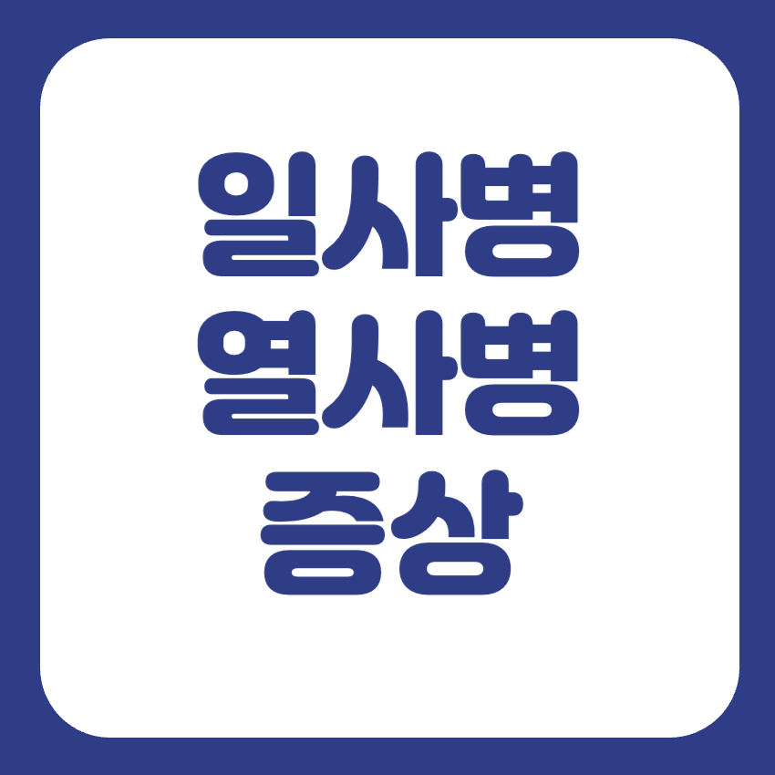 일사병 열사병 차이 썸