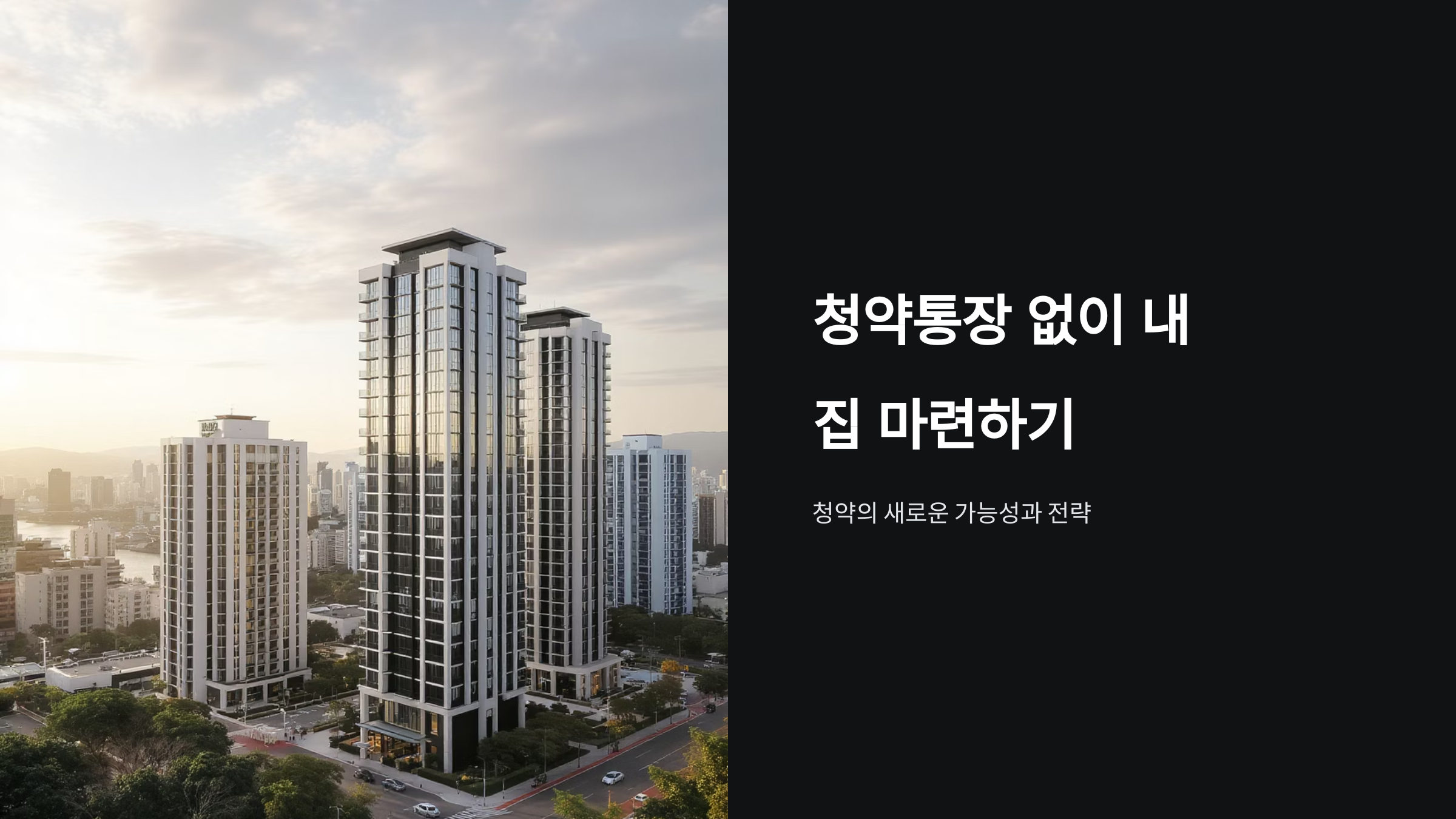 청약통장 없이 아파트 당첨 비법