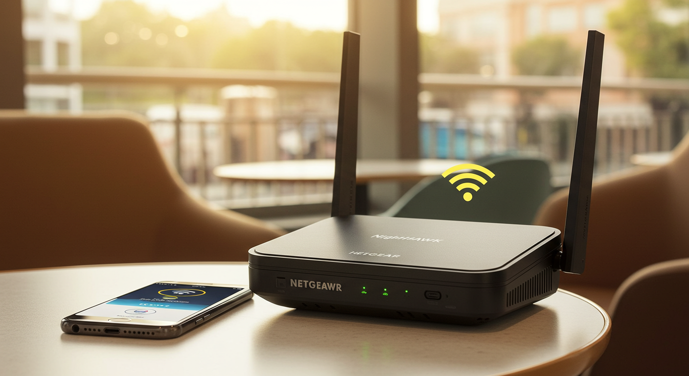 노마드 환경에서도 안정적 인터넷 연결을 유지하는 모습