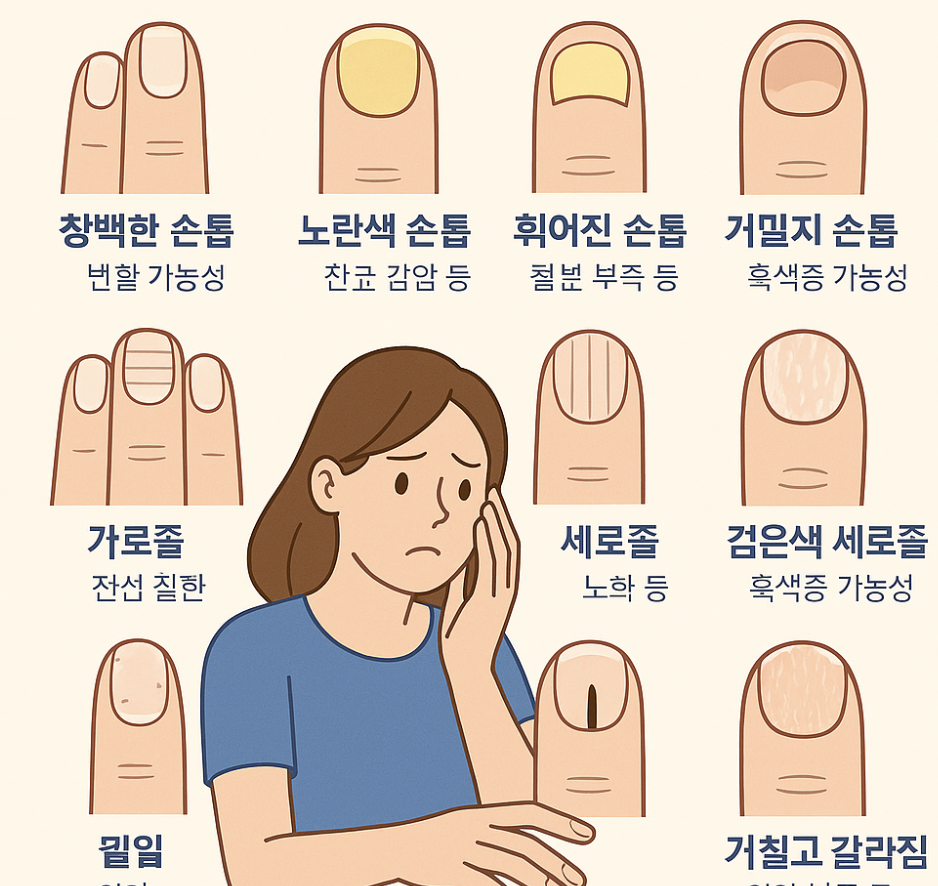 손톱으로 보는 건강과 관련한 이미지