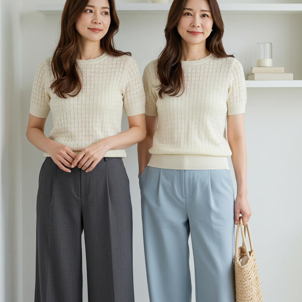 중년여성 데일리룩