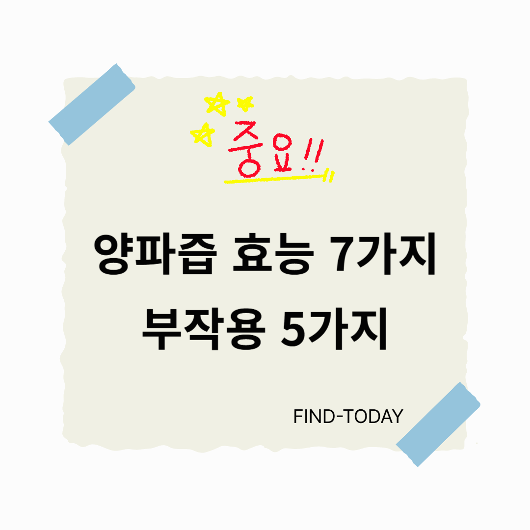 양파즙 효능 부작용