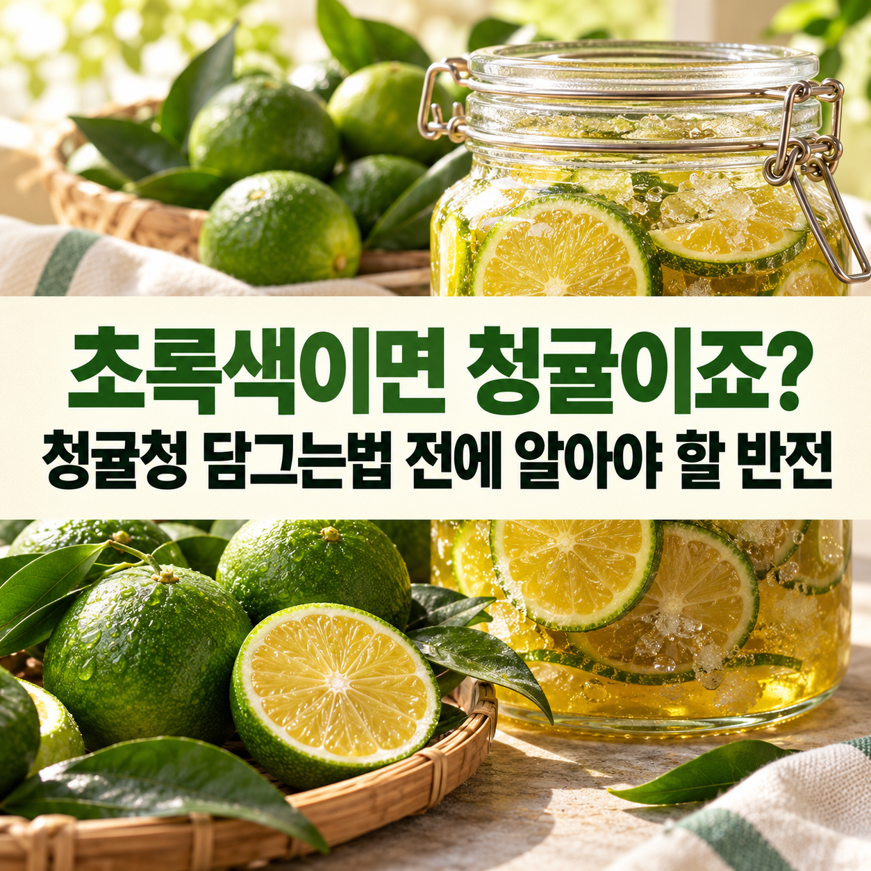 "초록색이면 청귤이죠?" 청귤청 담그는법 전에 알아야 할 반전