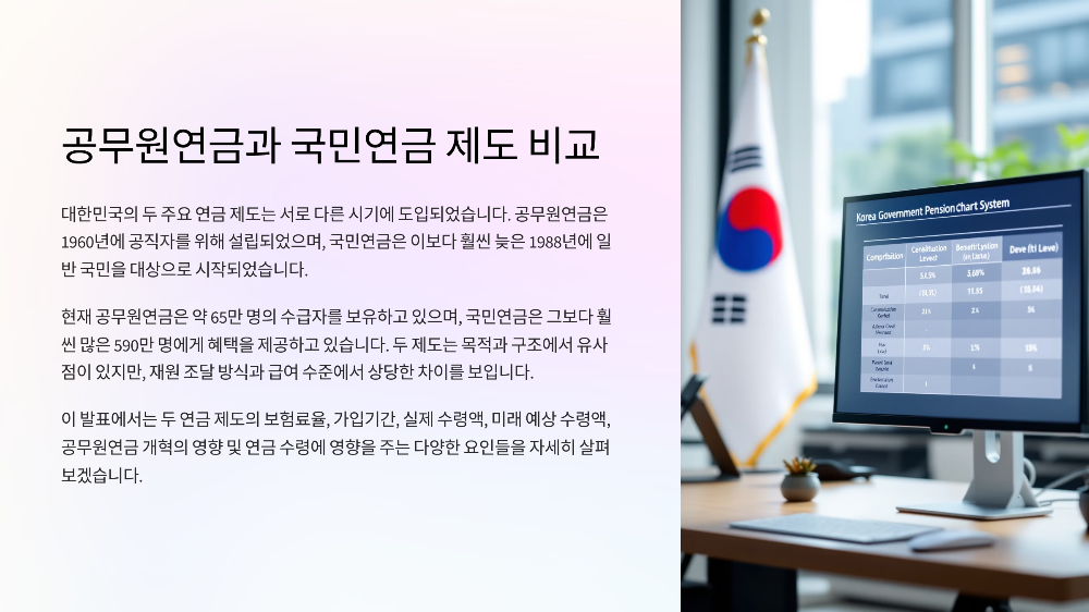 공무원연금 vs 국민연금, 20년 후 받는 금액 차이 실사례로 정리