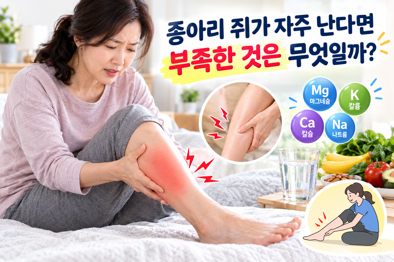 종아리에 쥐가 났을 때 그 원인과 예방법