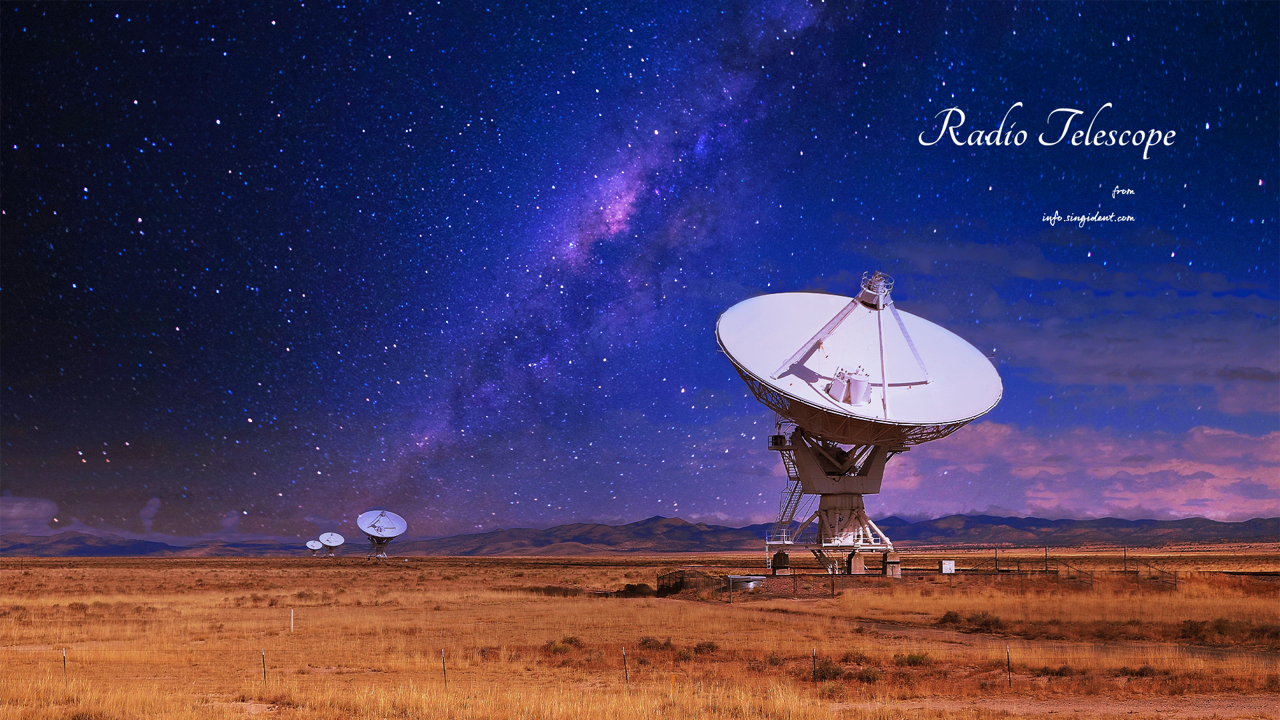 10 전파망원경과 은하수 C - Radio Telescope 밤하늘배경화면