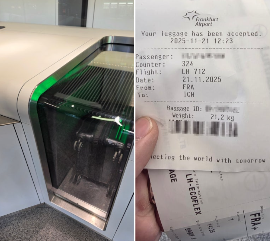 프랑크푸르트 공항→인천 공항 / 수속부터 비행, 그리고 귀국까지.