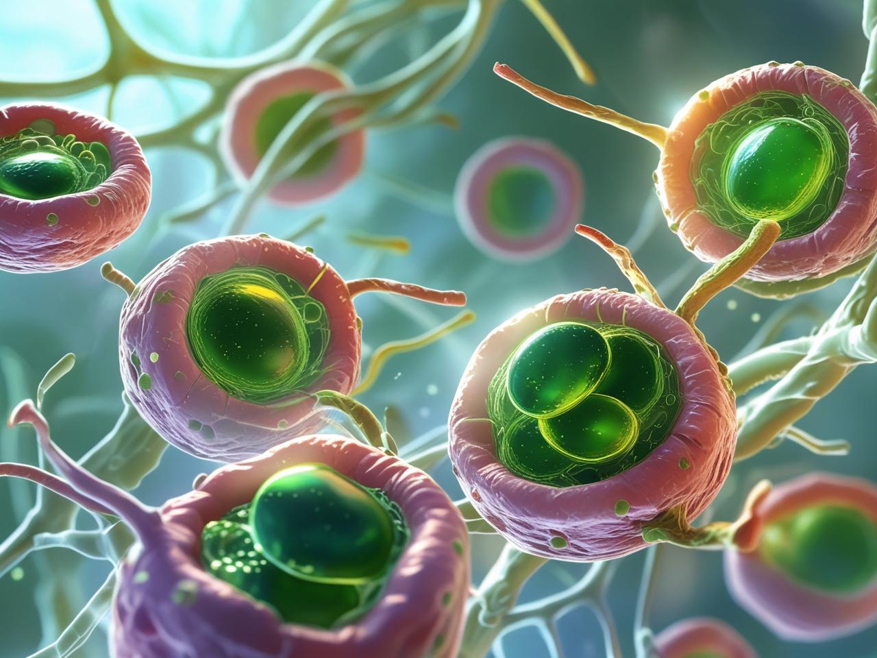 실내 식물 생리학의 세포 모양