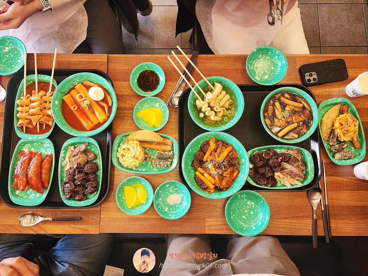 가래떡 세트, 짜장 세트, 순대볶음, 무침만두