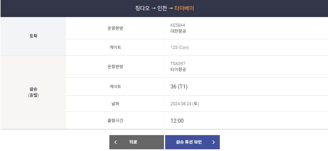 항공편 정보