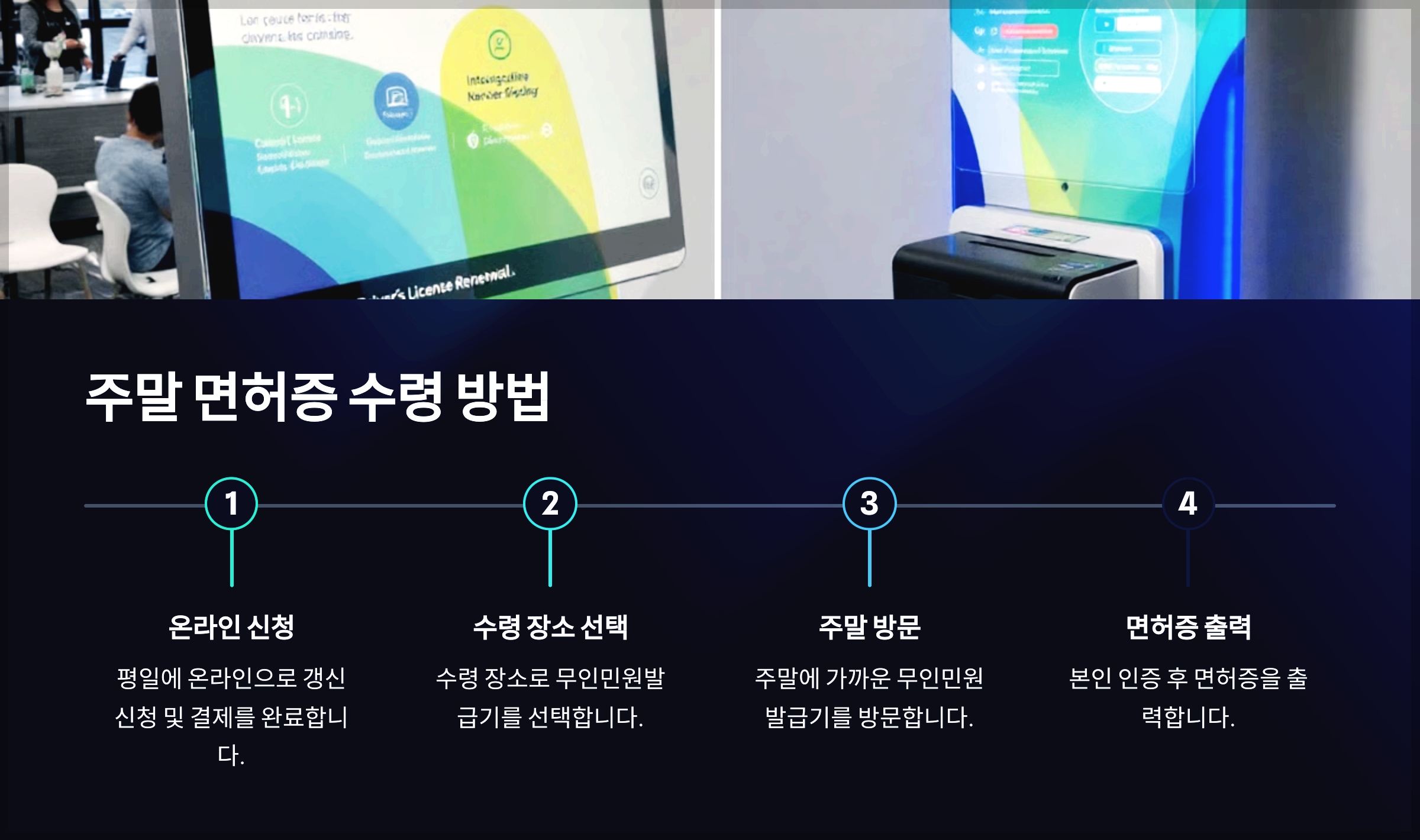 주말 면허증 수령 방법