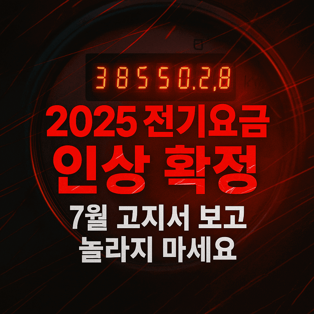 2025 전기요금 인상 확정