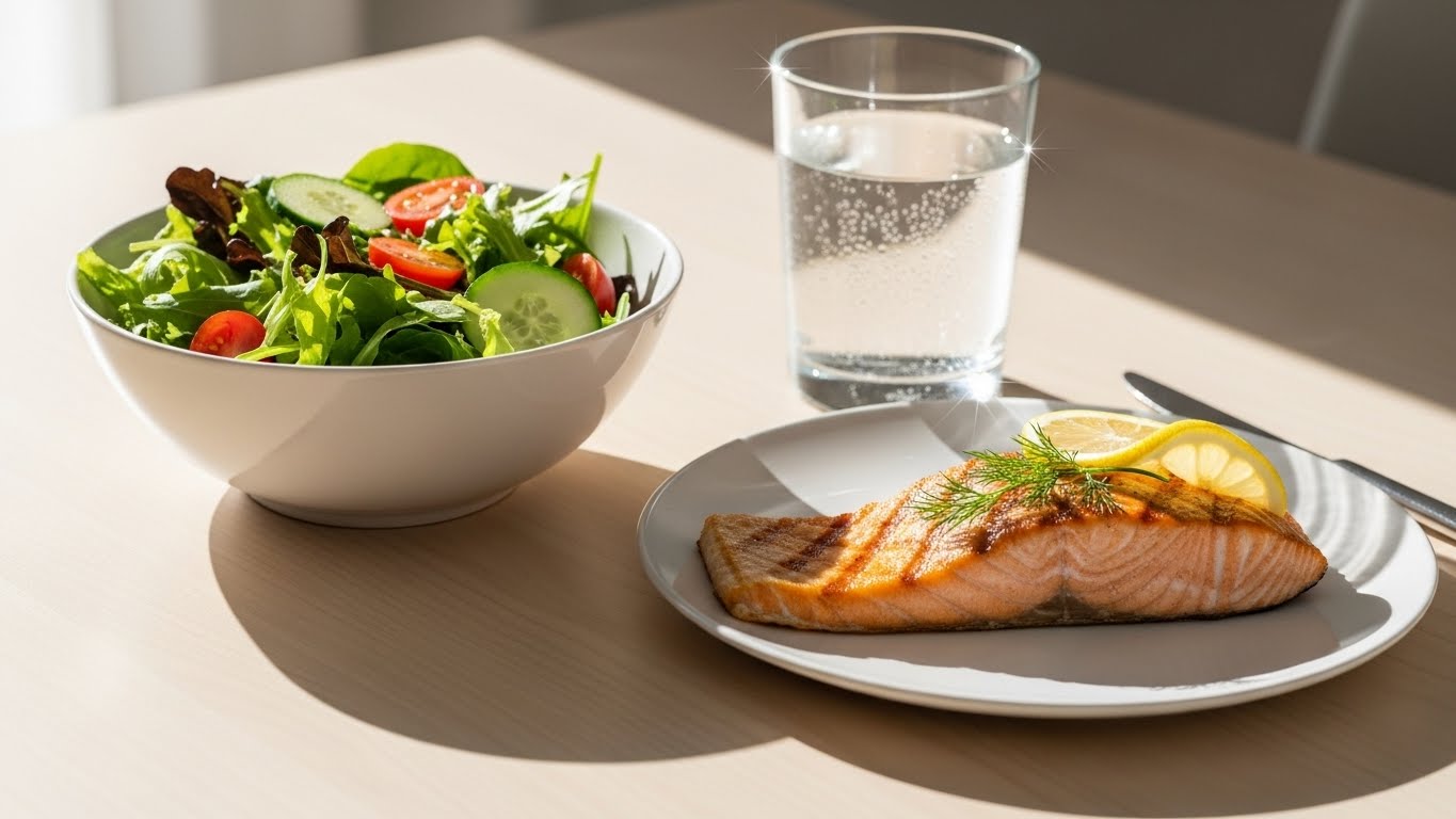 검진 결과 경계치 수치를 낮추기 위해 시작하는 건강하고 균형 잡힌 식단 관리의 모습