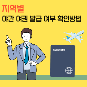 지역별 야간 여권 발급 여부 확인