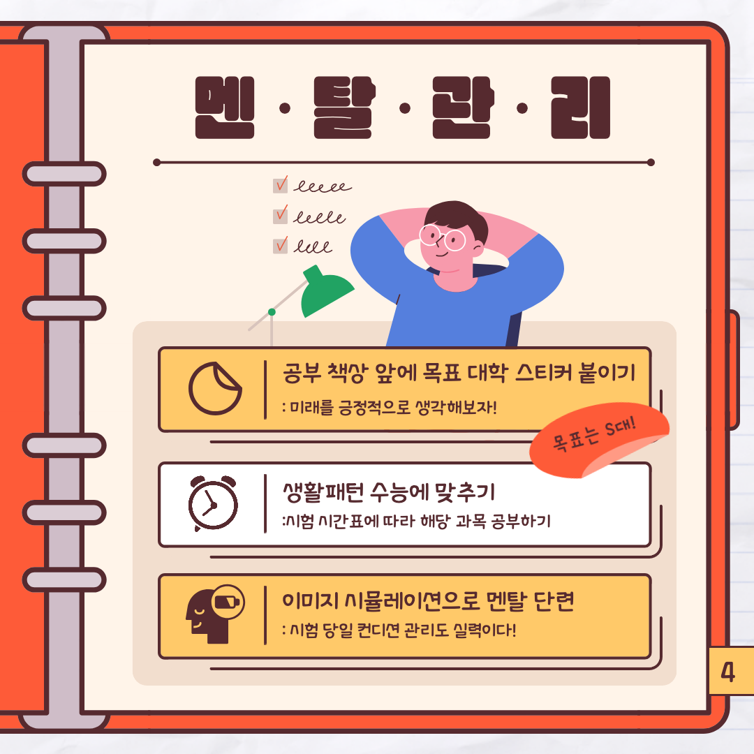 2024학년도 수능 멘탈관리 방법 이미지.