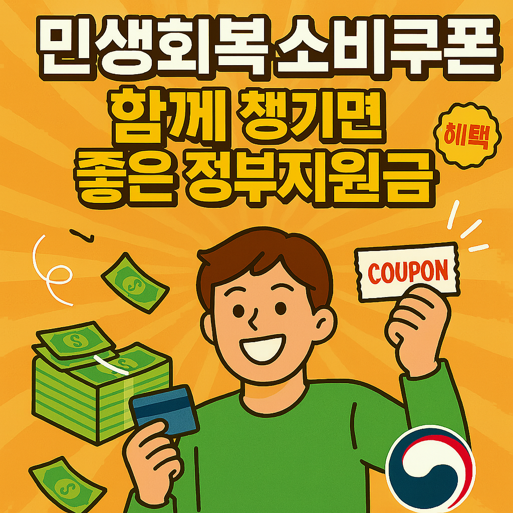 민생회복 소비쿠폰과 함께 챙기면 좋은 정부지원금