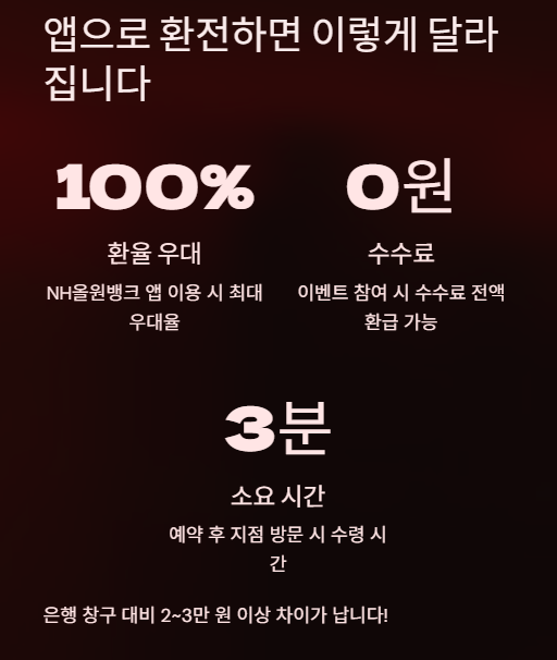 앱으로 환전하면 이렇게 달라집니다